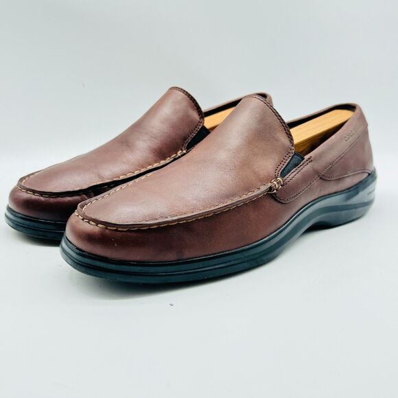 Cole Haan Shoes Mens 9 Brown Leather Loafers Moccasins VTG Casual Slip On - Picture 3 of 12